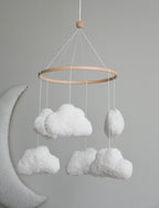 Teddy handmade clouds baby mobile - Minidreams Decor