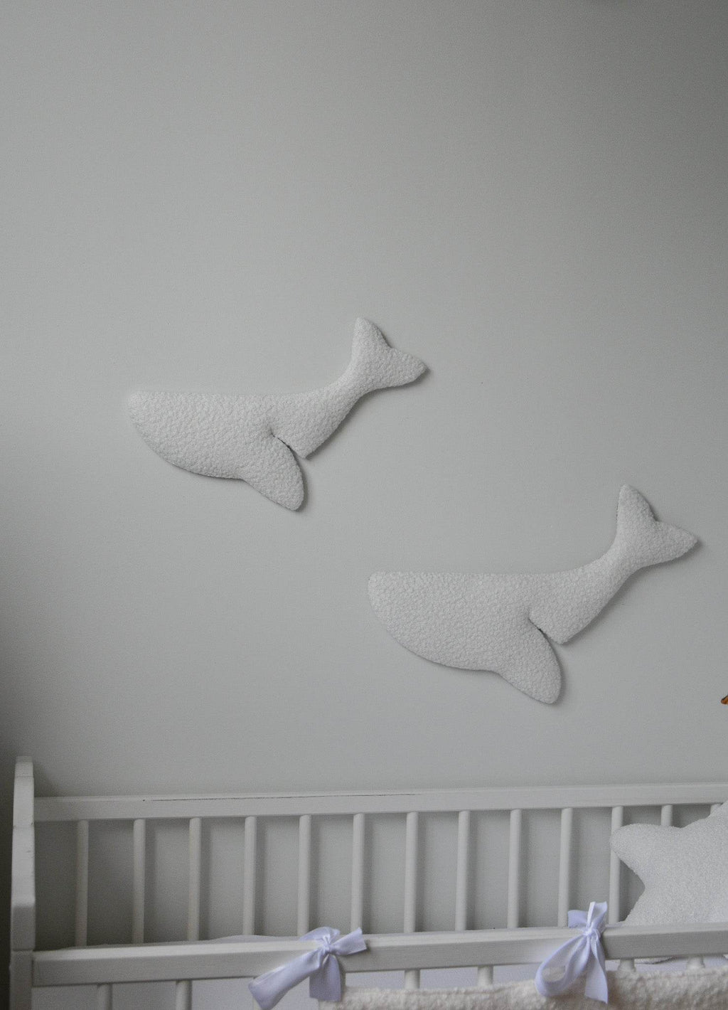 Boucle whale wall decor - Minidreams Decor
