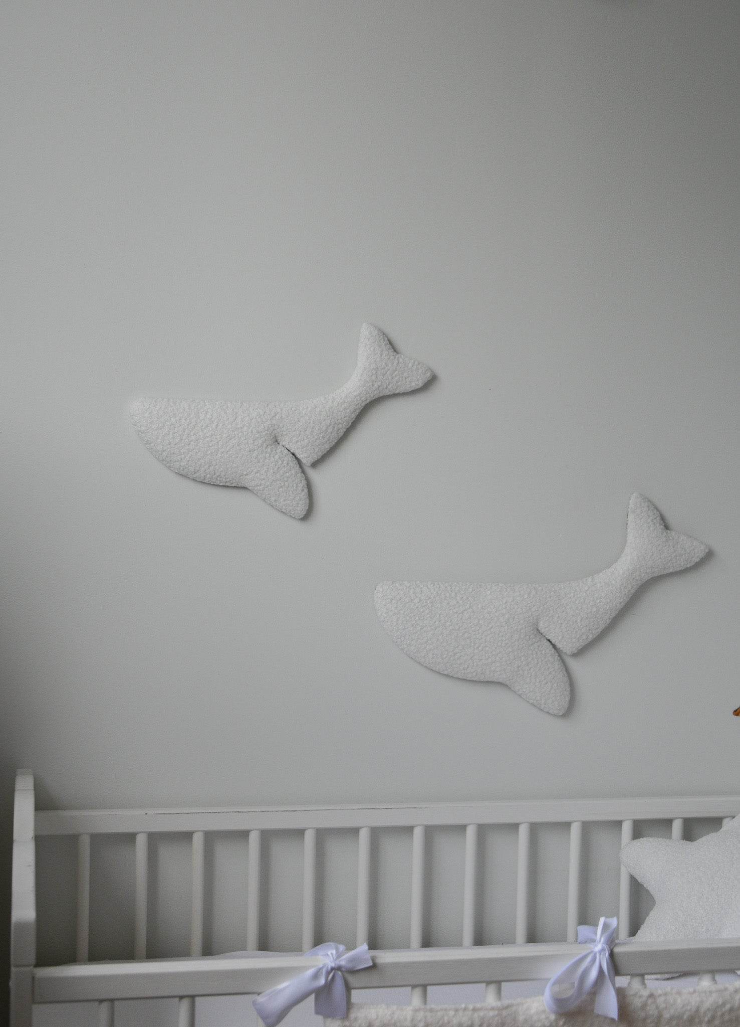 Boucle whale wall decor - Minidreams Decor