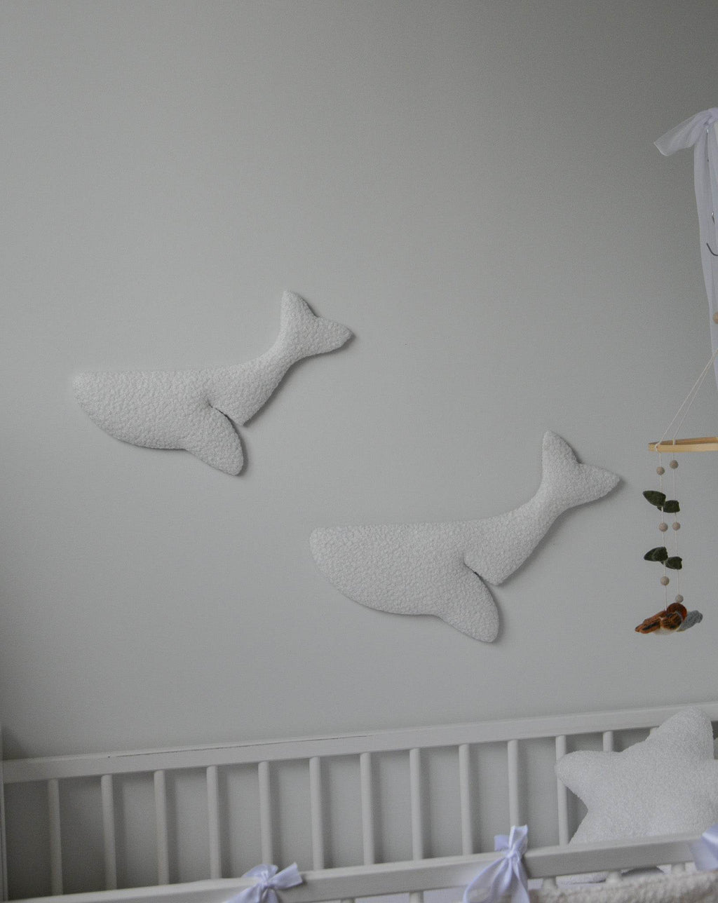 Boucle whale wall decor - Minidreams Decor