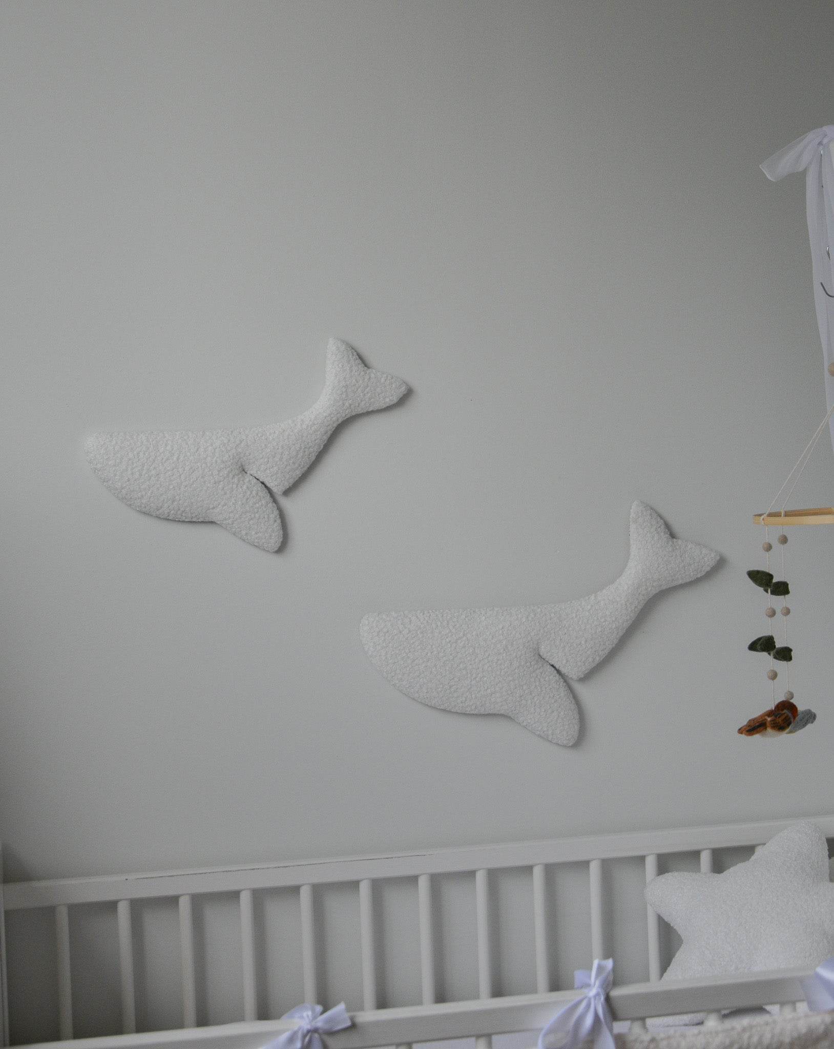 Boucle whale wall decor - Minidreams Decor