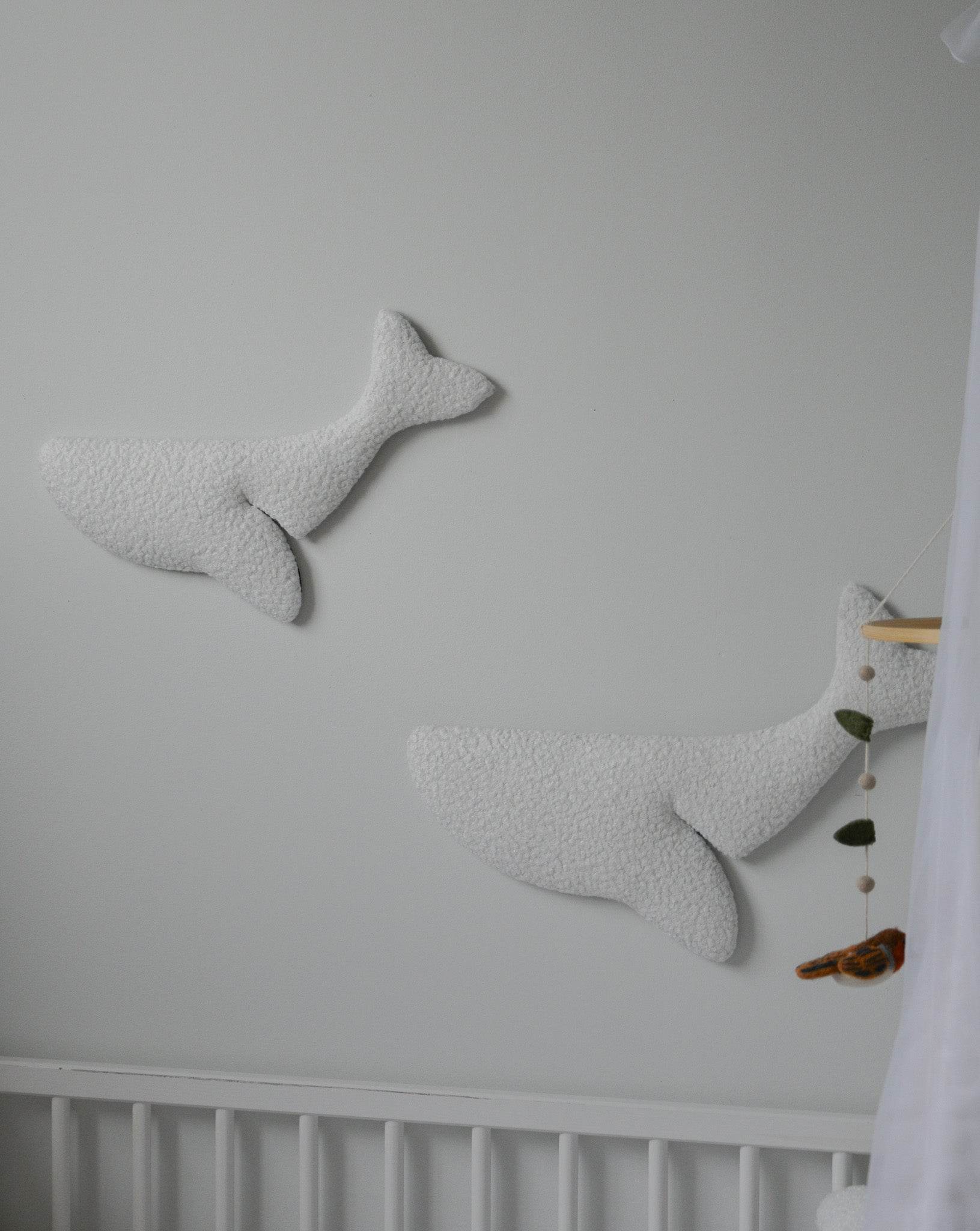Boucle whale wall decor - Minidreams Decor