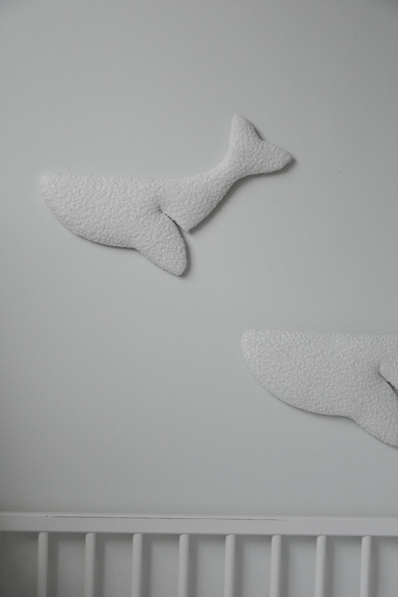 Boucle whale wall decor - Minidreams Decor