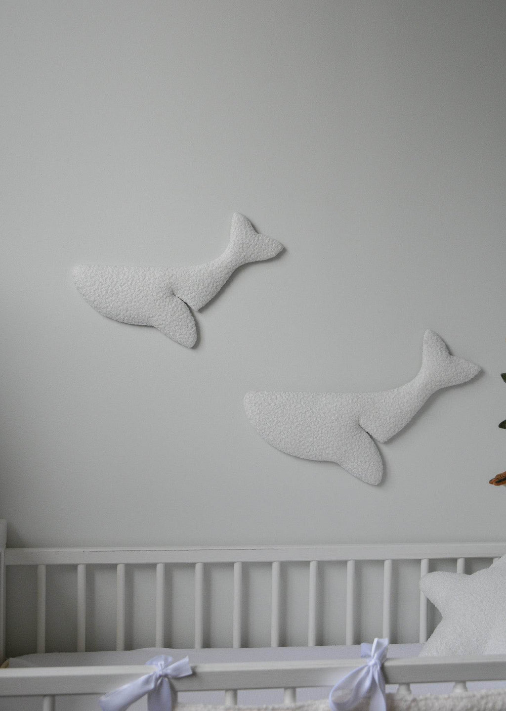 Boucle whale wall decor - Minidreams Decor