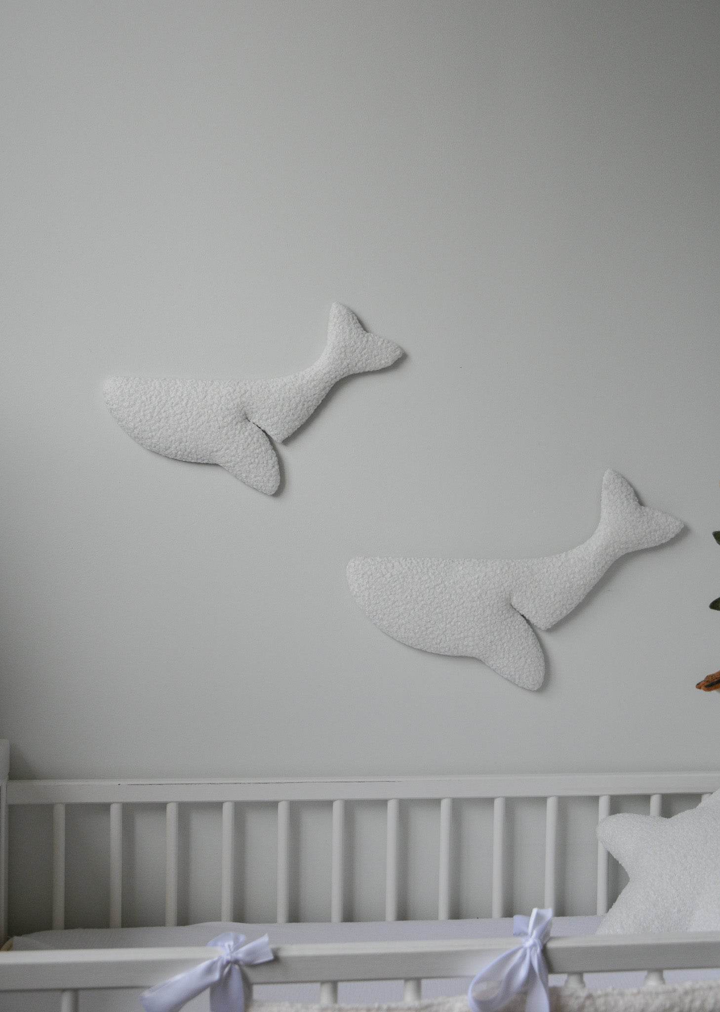 Boucle whale wall decor - Minidreams Decor