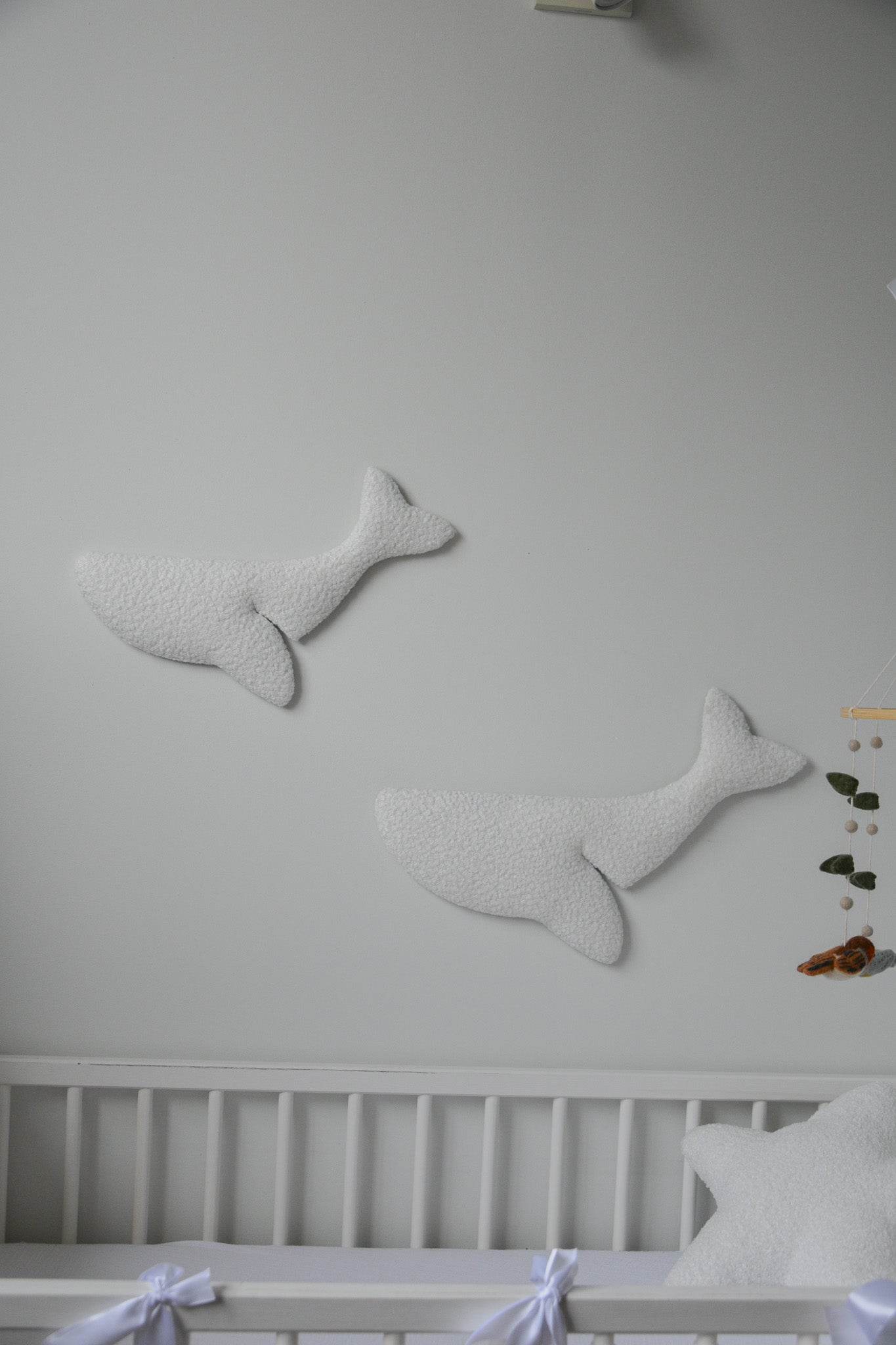 Boucle whale wall decor - Minidreams Decor