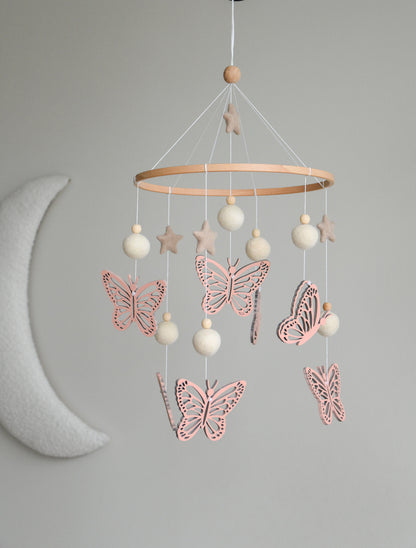 Butterfly nursery baby mobile