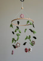 Forest style floral flowers baby crib mobile - Minidreams Decor