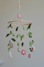 Forest style floral flowers baby crib mobile - Minidreams Decor