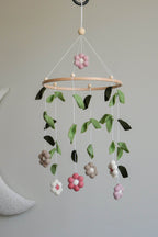 Forest style floral flowers baby crib mobile - Minidreams Decor