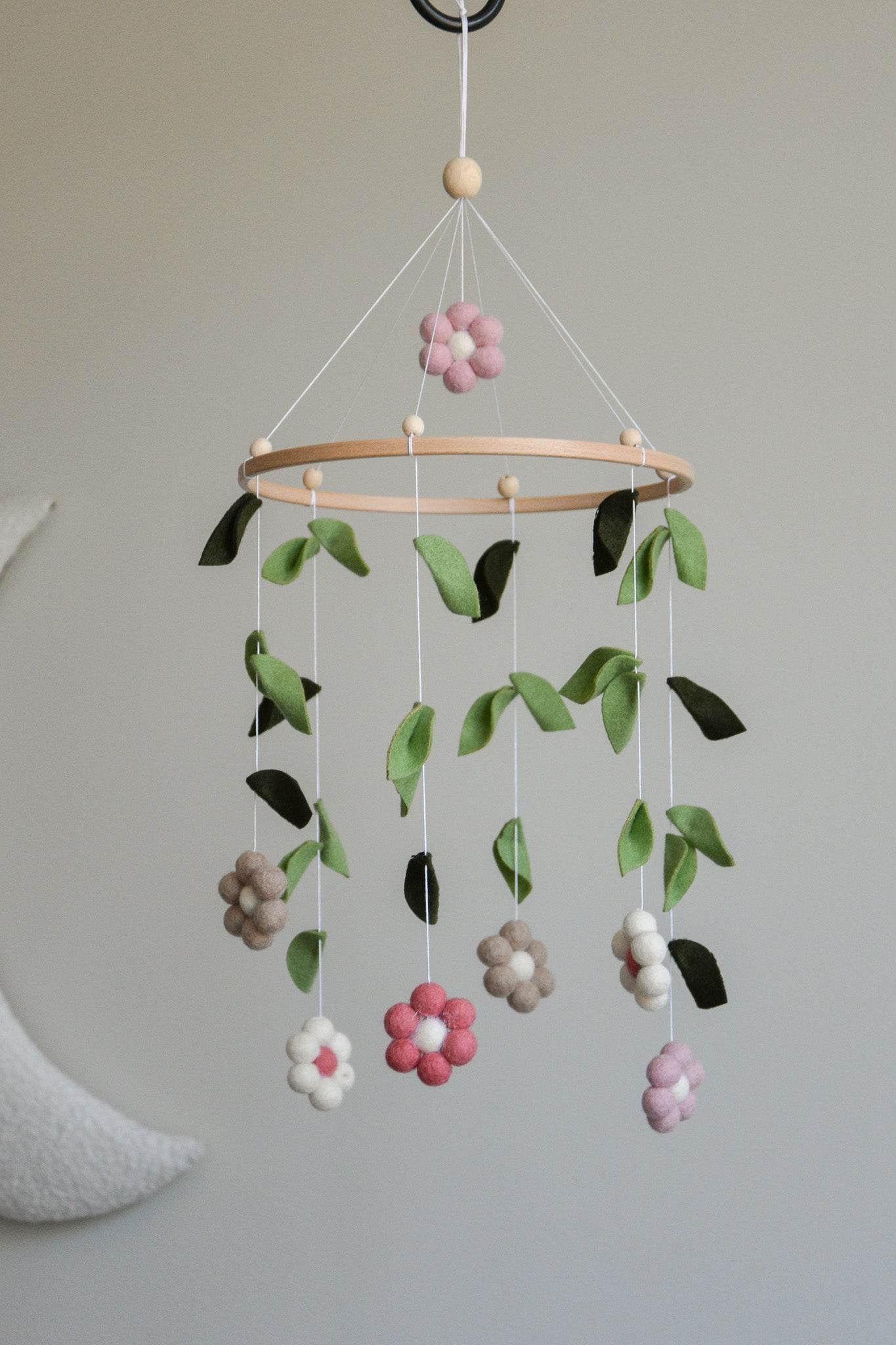 Forest style floral flowers baby crib mobile - Minidreams Decor