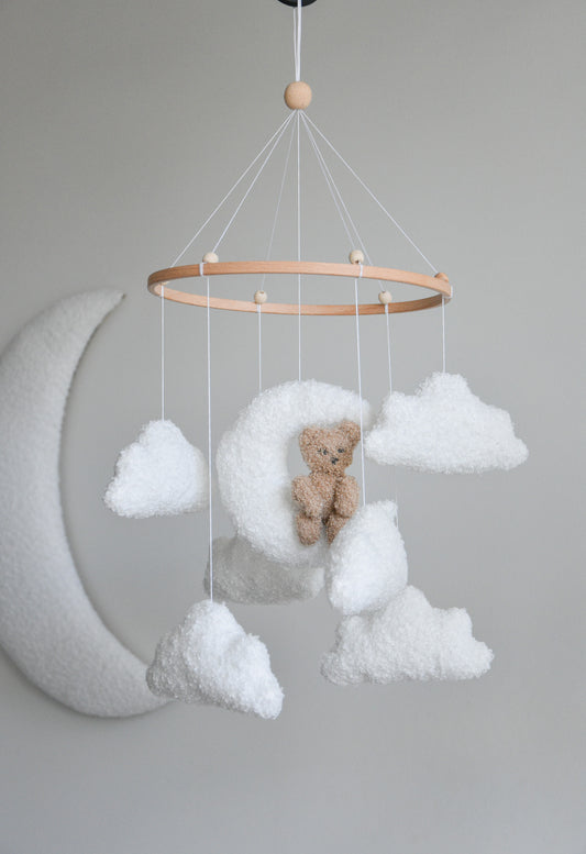 Teddy bear baby mobile