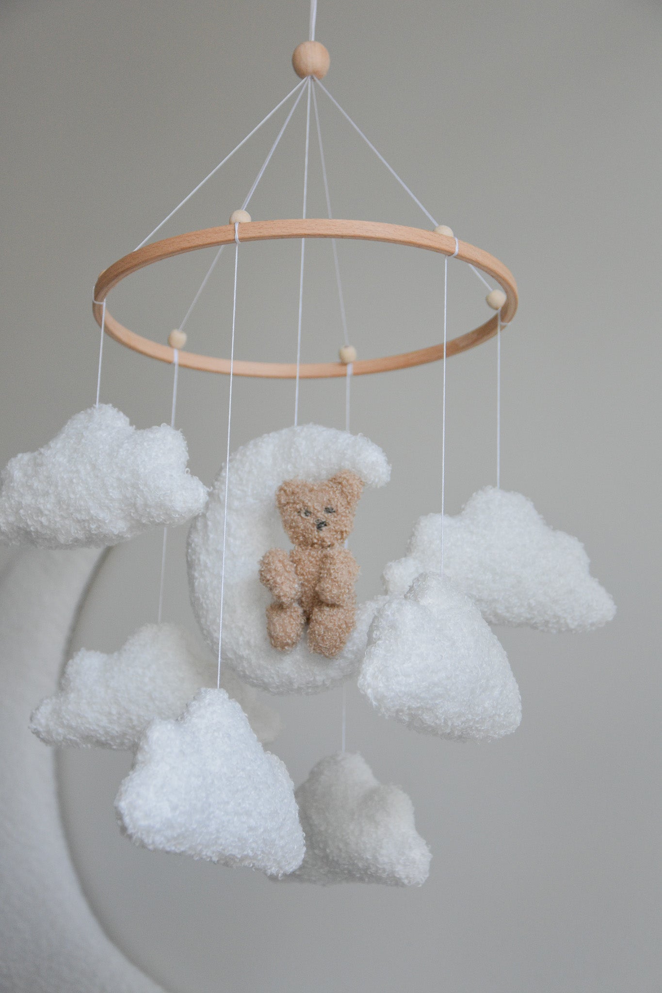 Teddy bear baby mobile