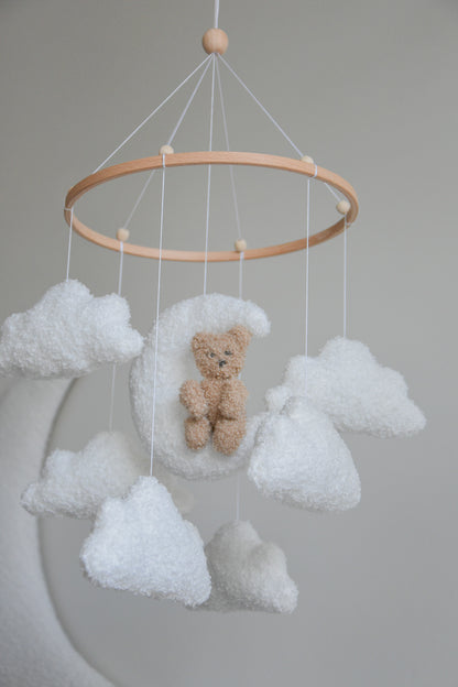 Teddy bear baby mobile