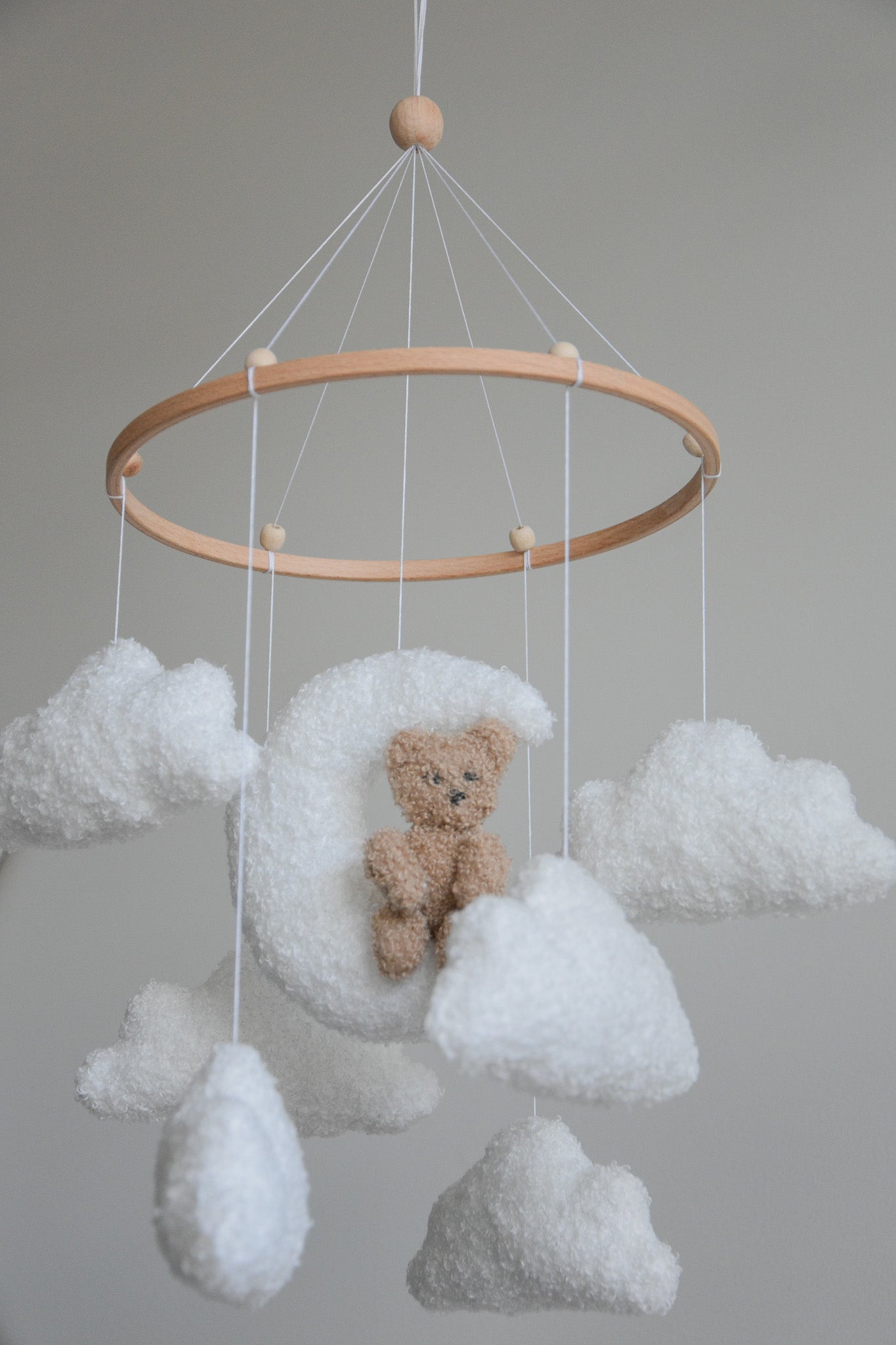 Teddy bear baby mobile