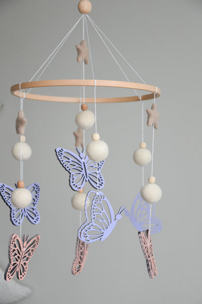 Butterfly nursery baby mobile