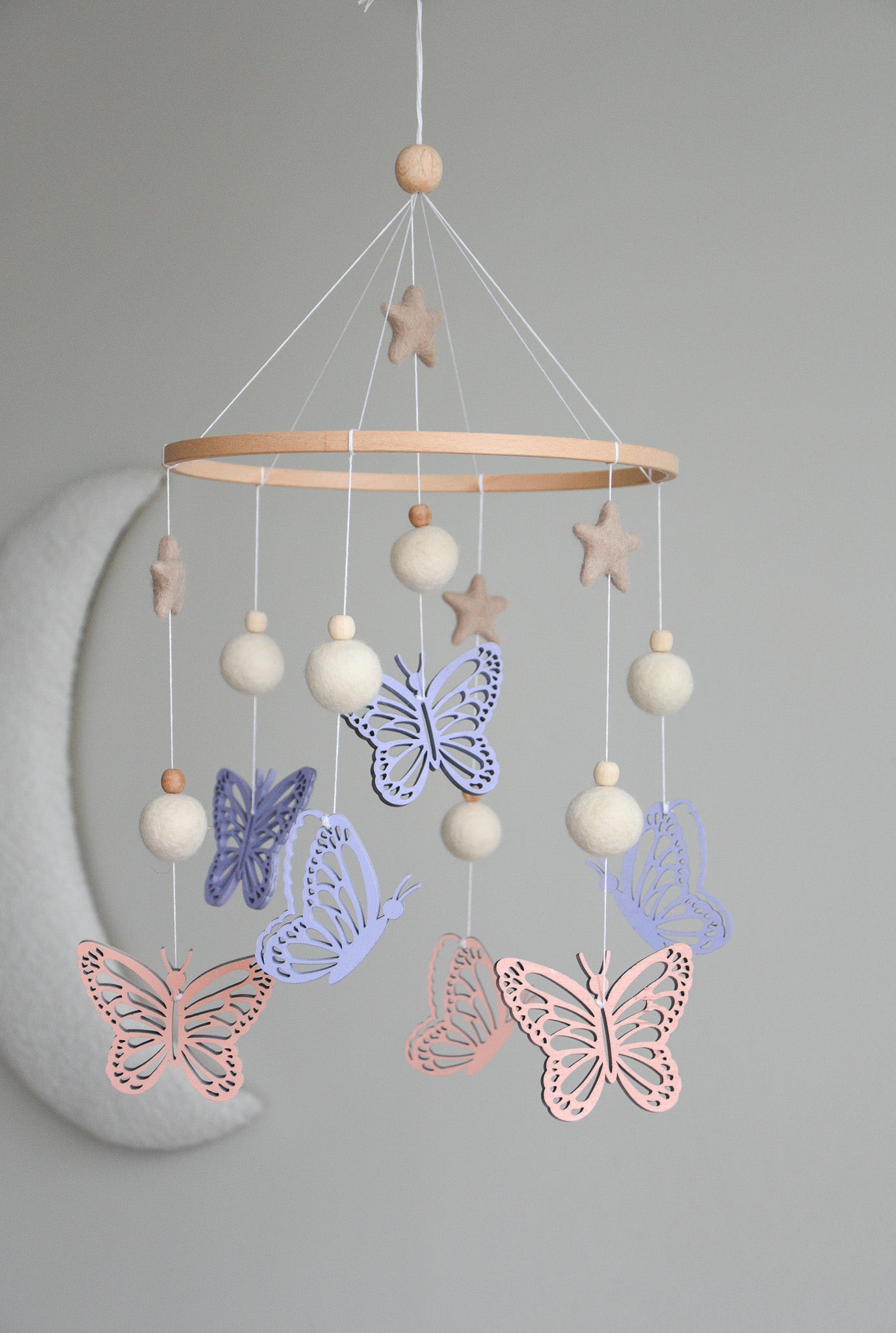 Butterfly nursery baby mobile