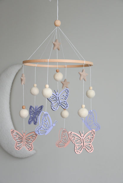 Butterfly nursery baby mobile