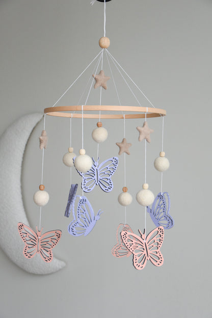 Butterfly nursery baby mobile