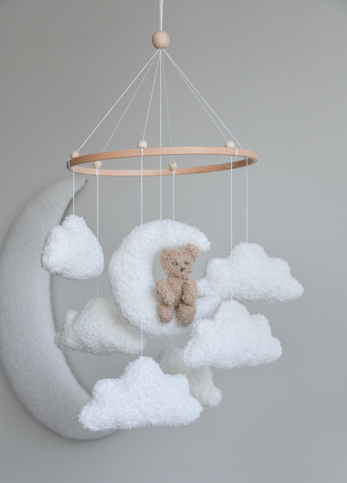 Teddy bear baby mobile