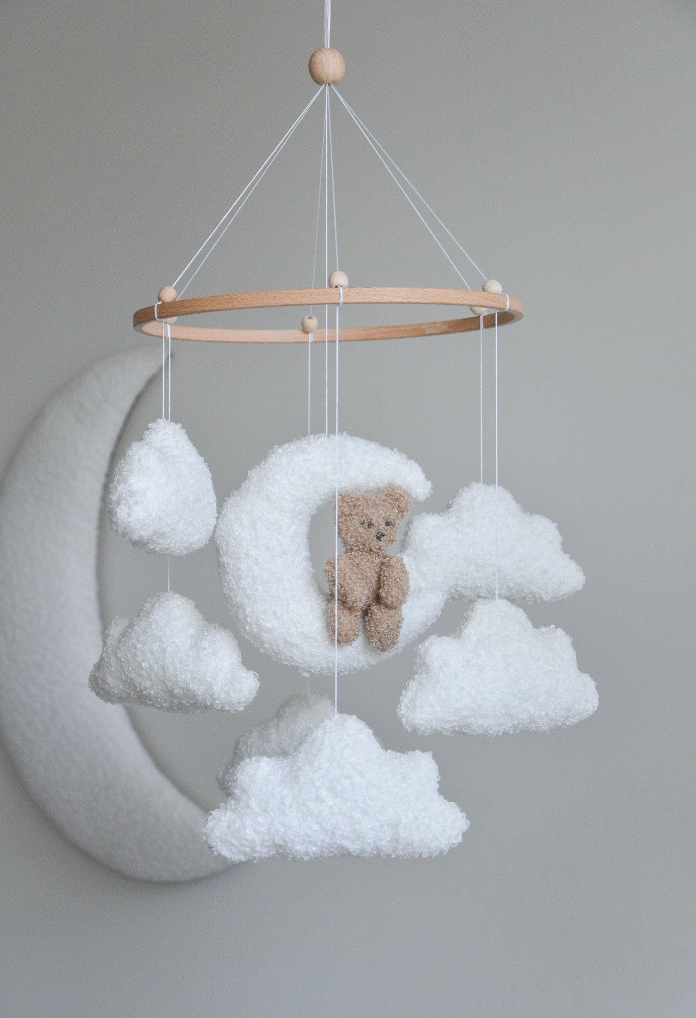 Teddy bear baby mobile