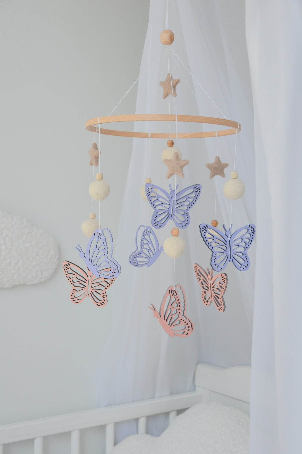 Butterfly nursery baby mobile - Minidreams Decor