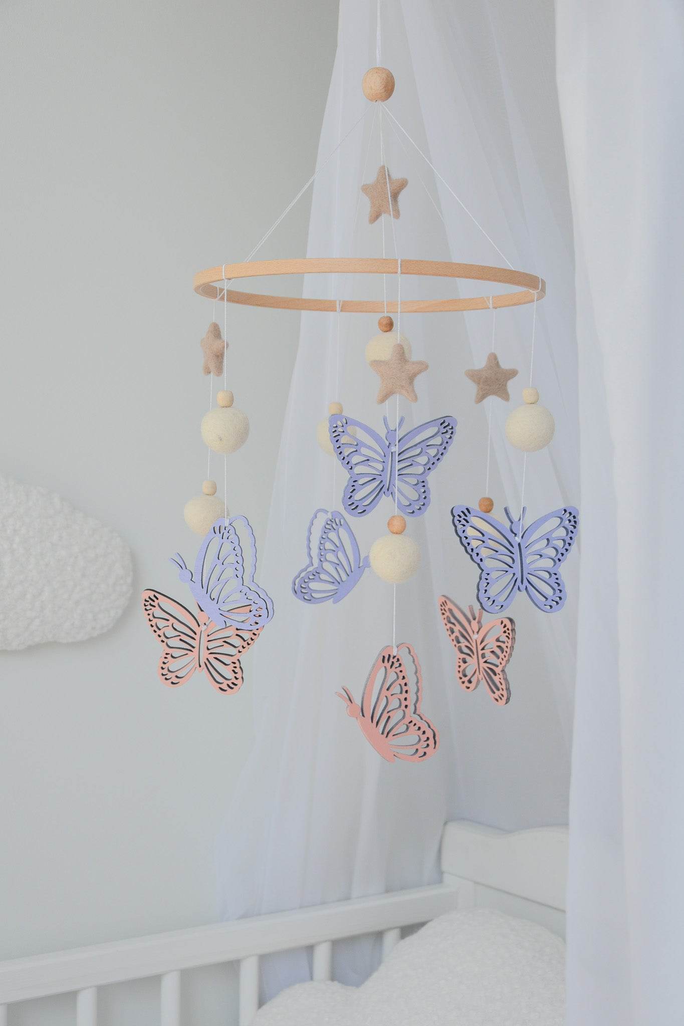 Butterfly nursery baby mobile - Minidreams Decor