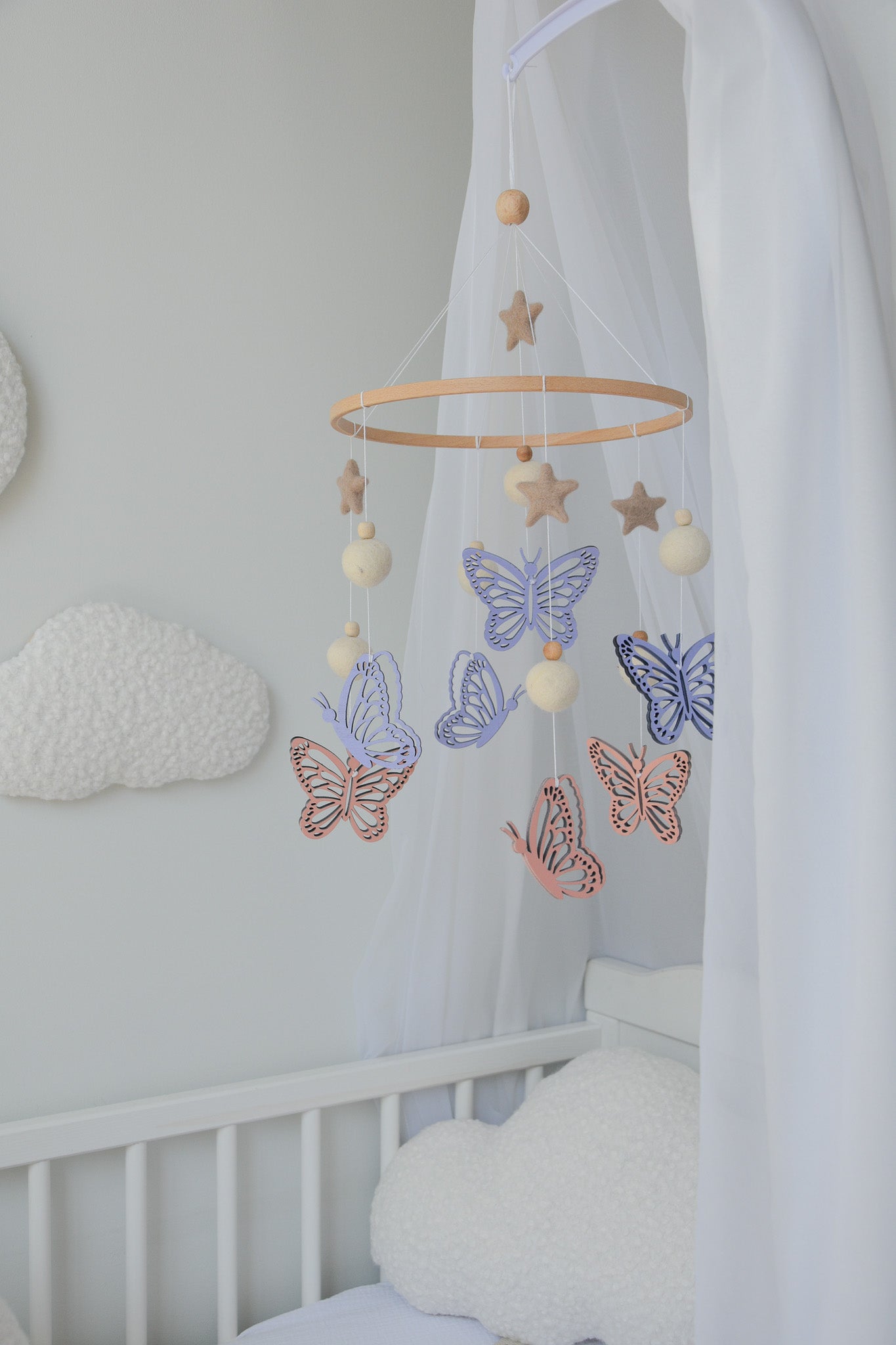 Butterfly nursery baby mobile