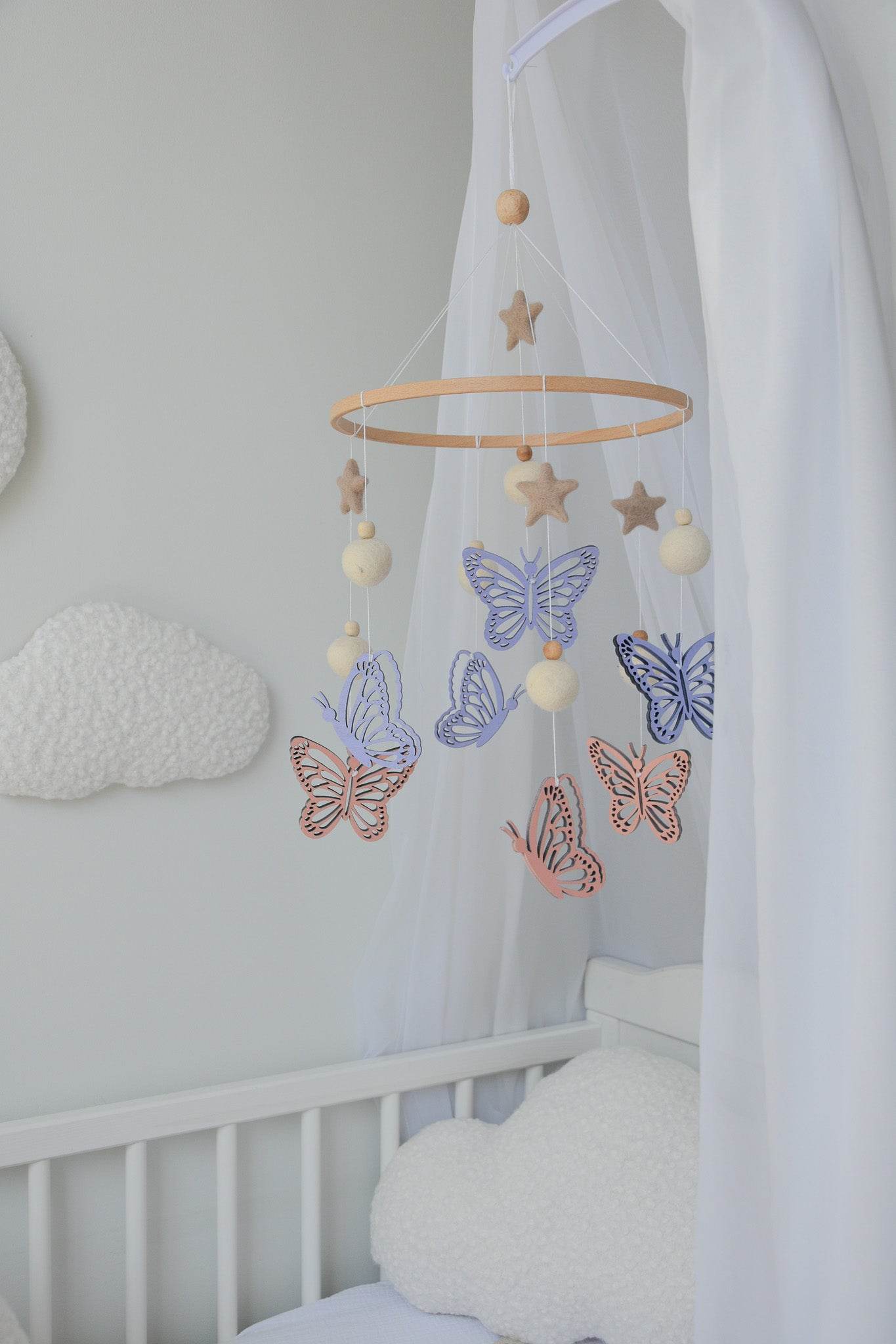 Butterfly nursery baby mobile - Minidreams Decor