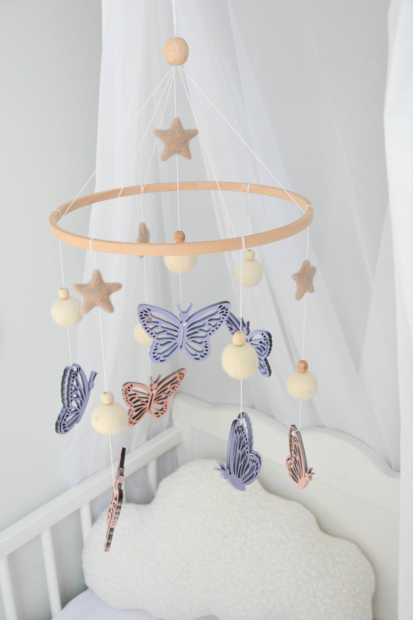Butterfly nursery baby mobile - Minidreams Decor