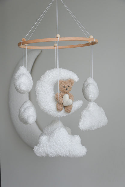 Teddy bear baby mobile