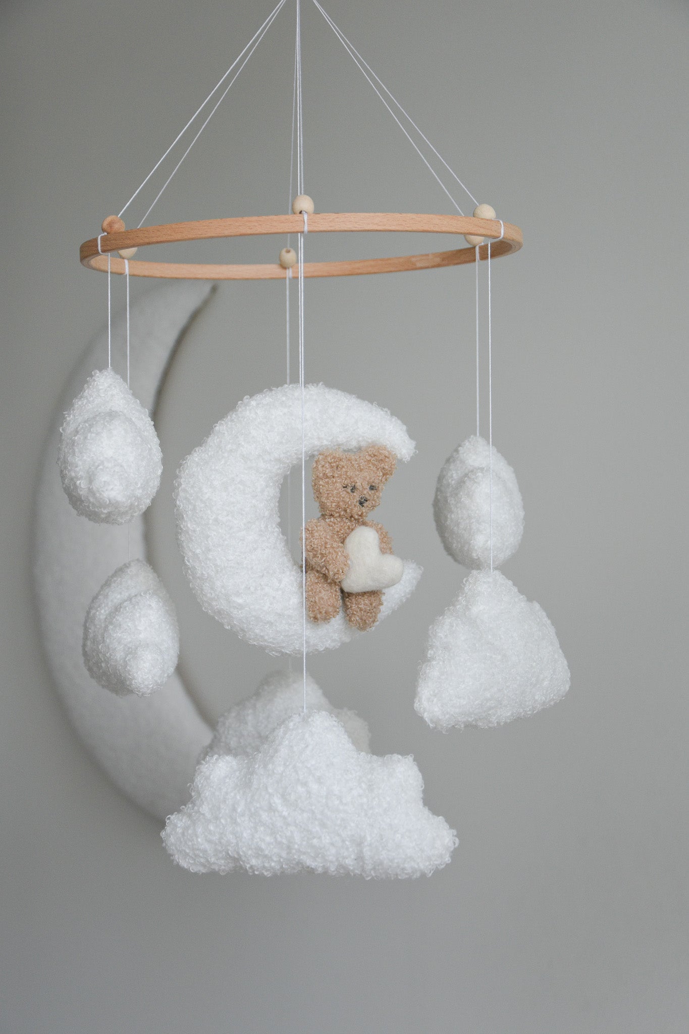 Teddy bear baby mobile