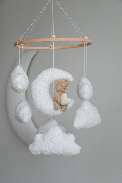 Teddy bear baby mobile