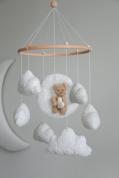 Teddy bear baby mobile