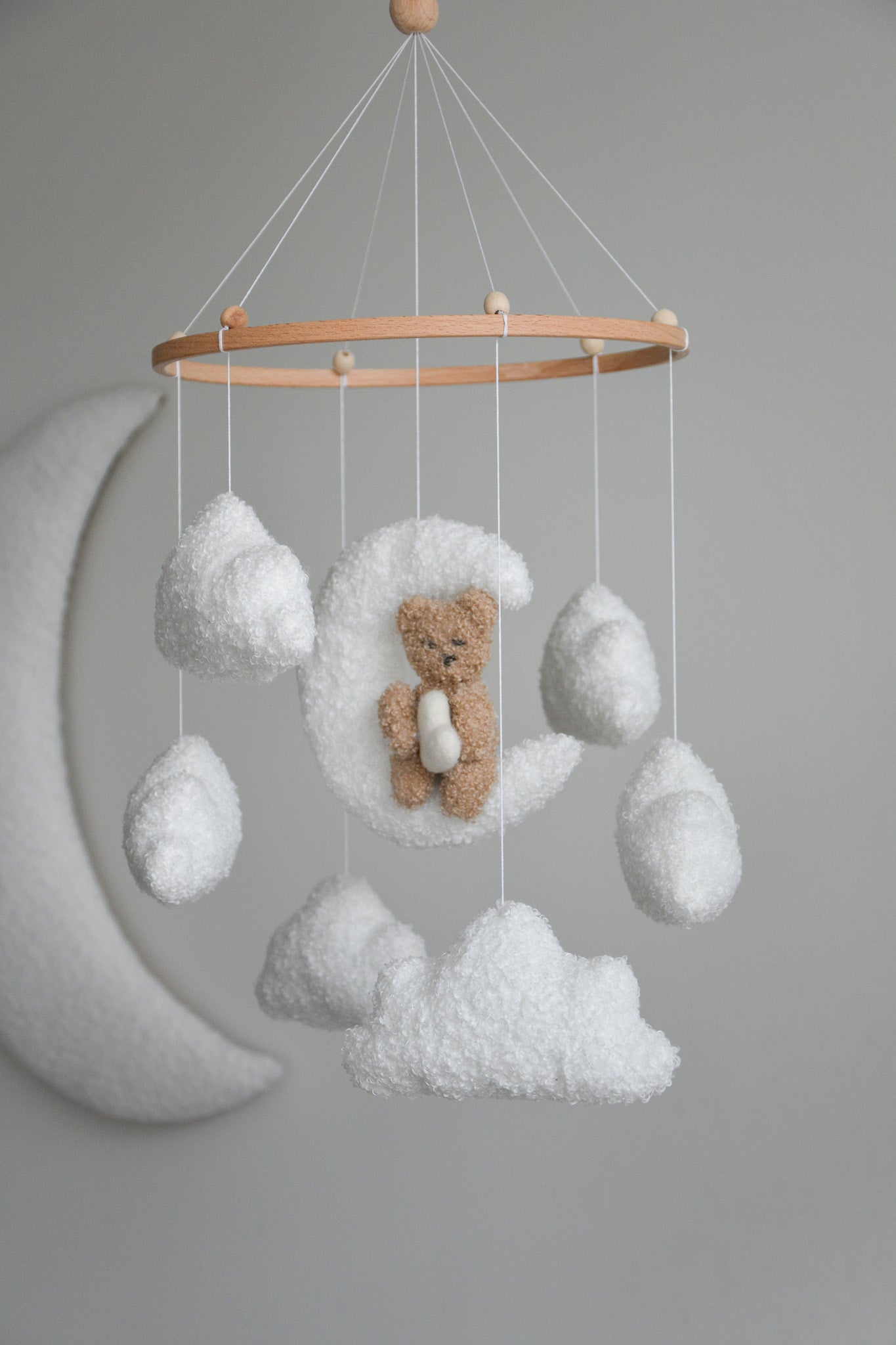 Teddy bear baby mobile