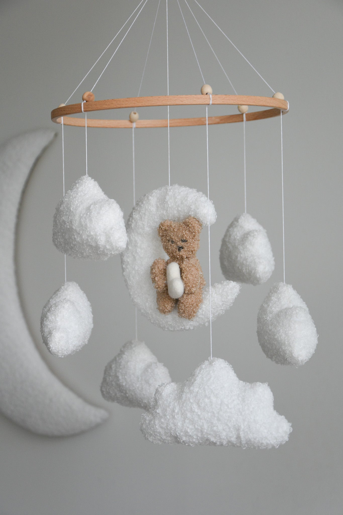 Teddy bear baby mobile