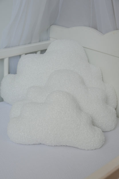 Boucle cloud pillows