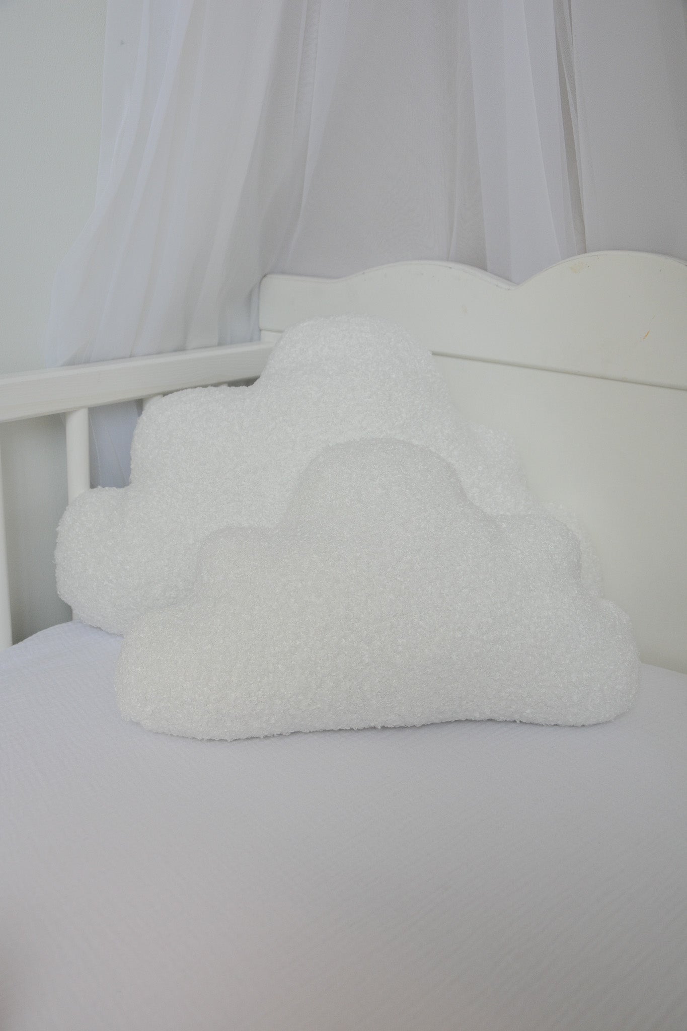 Boucle cloud pillows