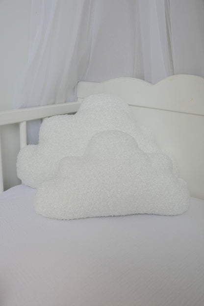 Boucle cloud pillows