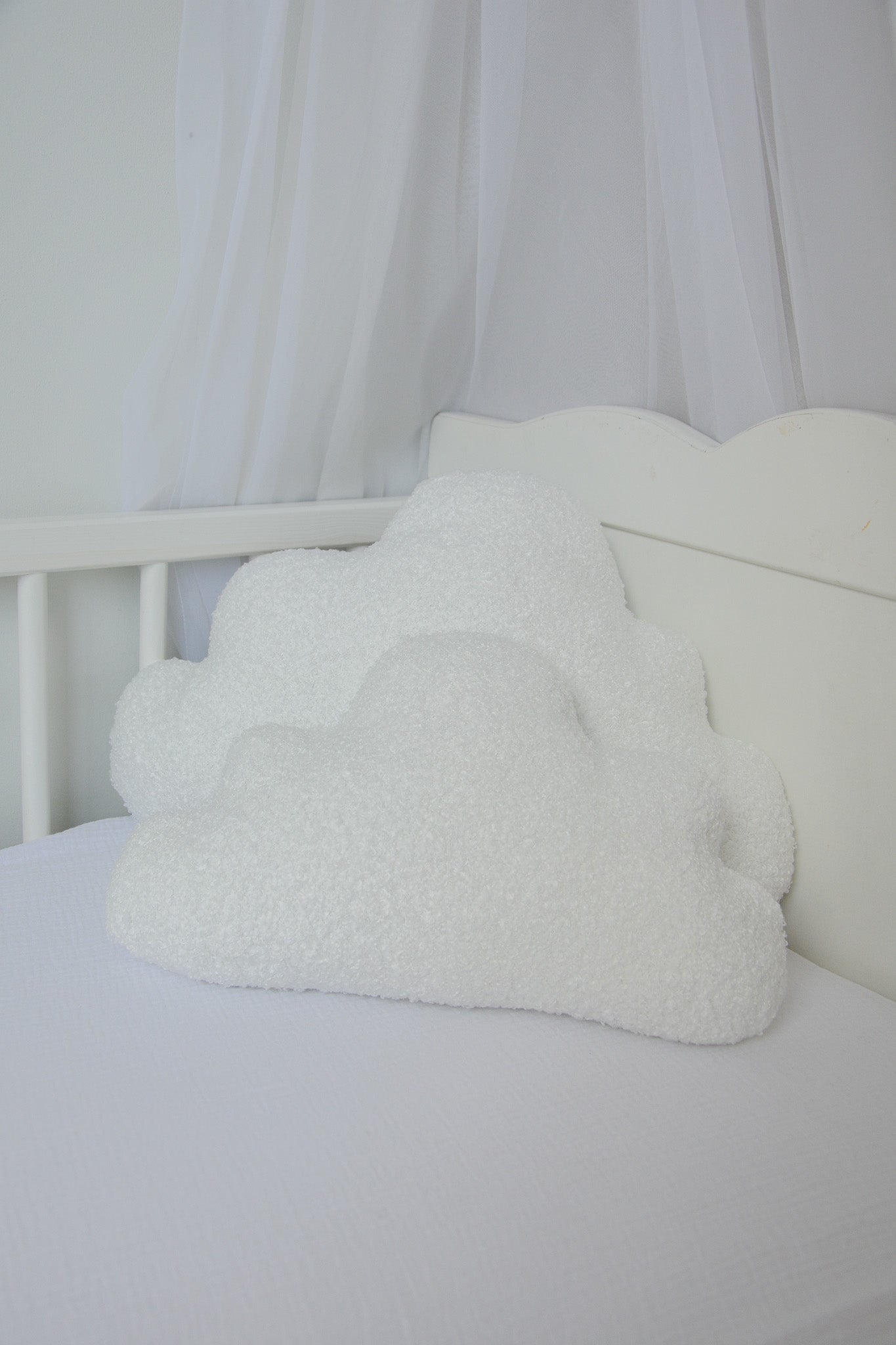 Boucle cloud pillows