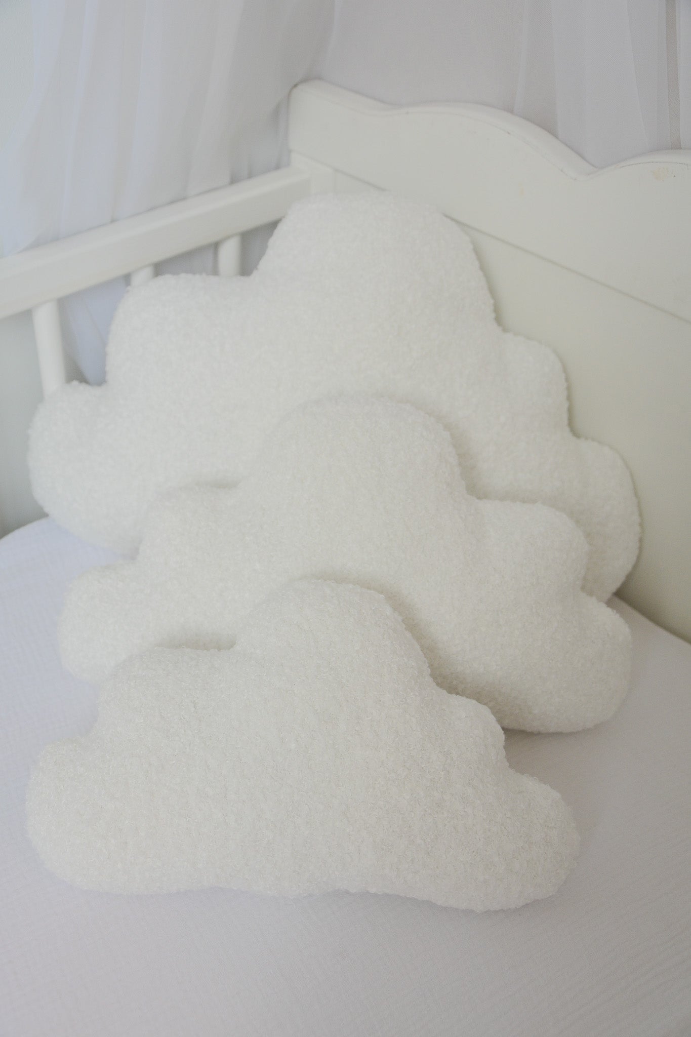 Boucle cloud pillows