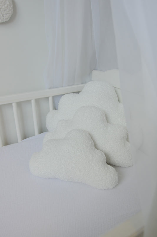 Boucle cloud pillows