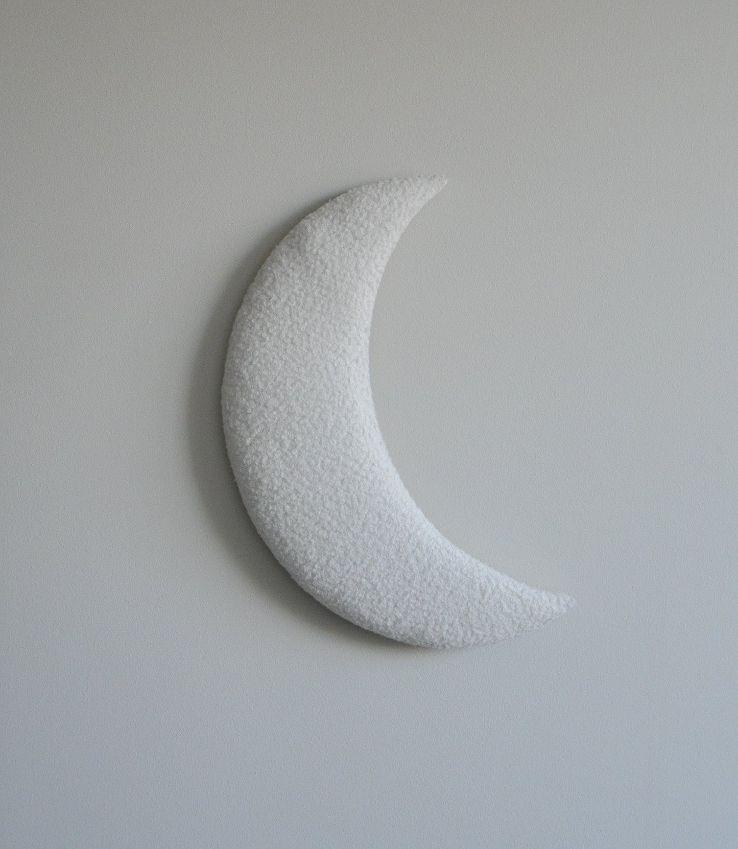 Boucle moon wall decor