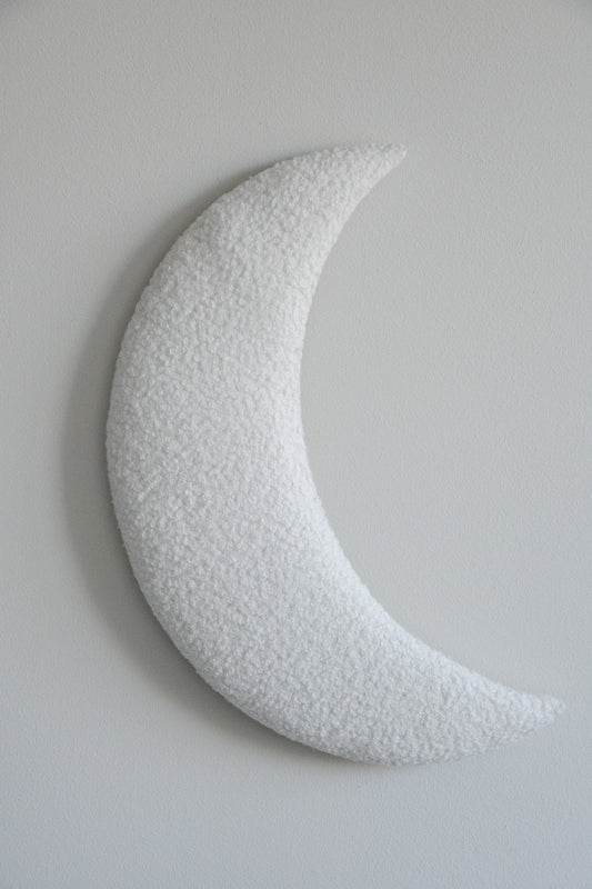 Boucle moon wall decor