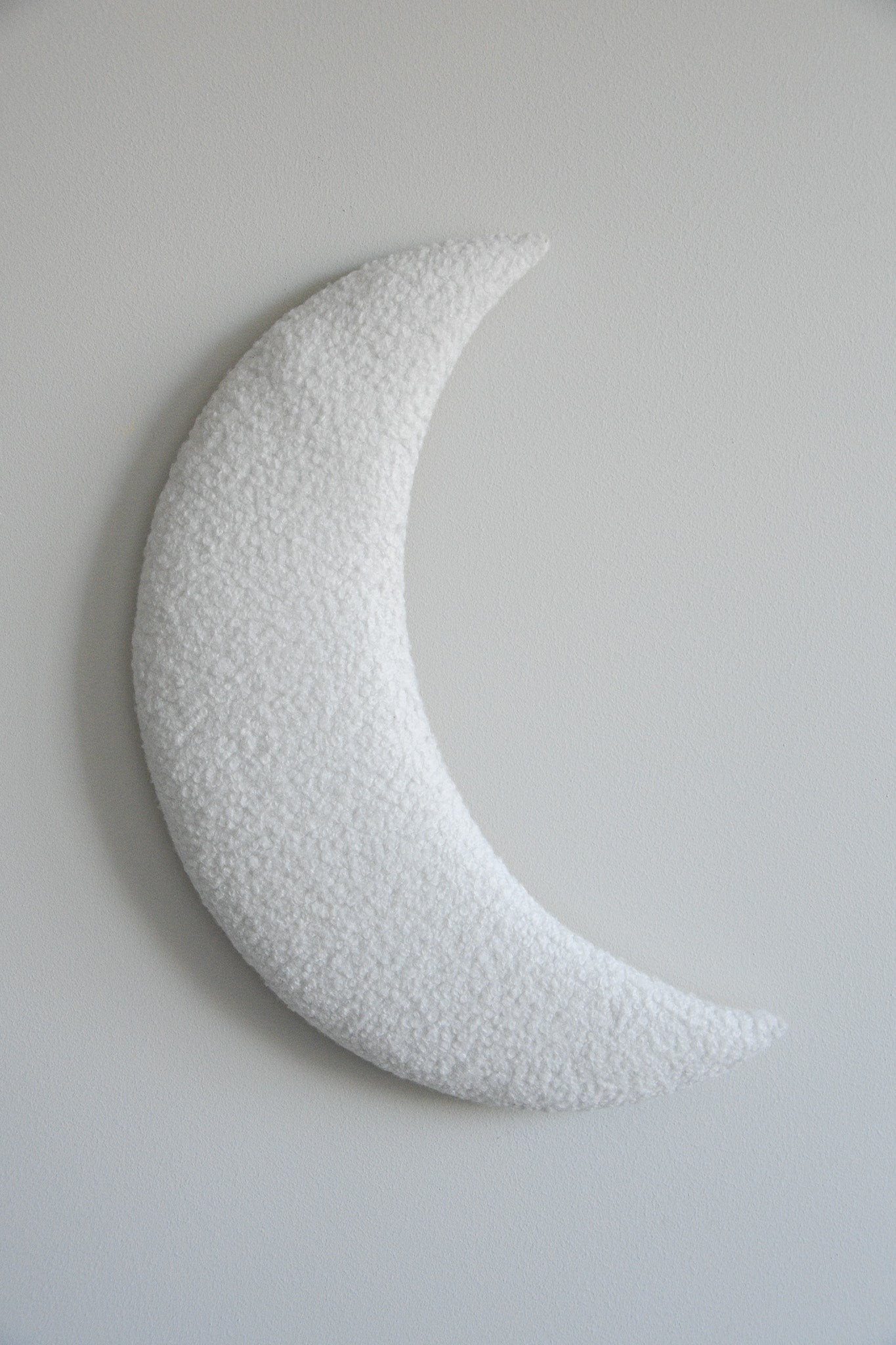 Boucle moon wall decor