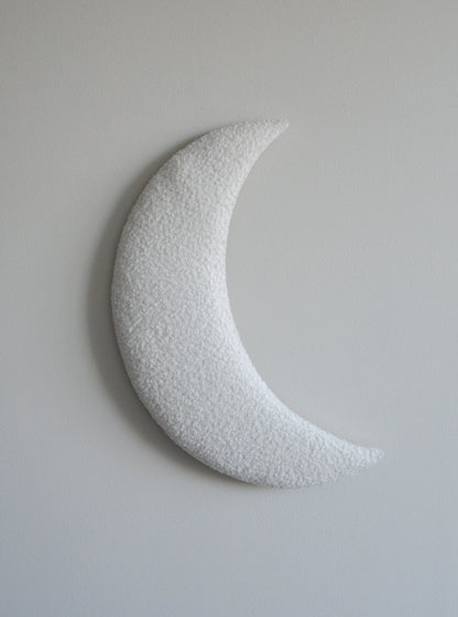 Boucle moon wall decor