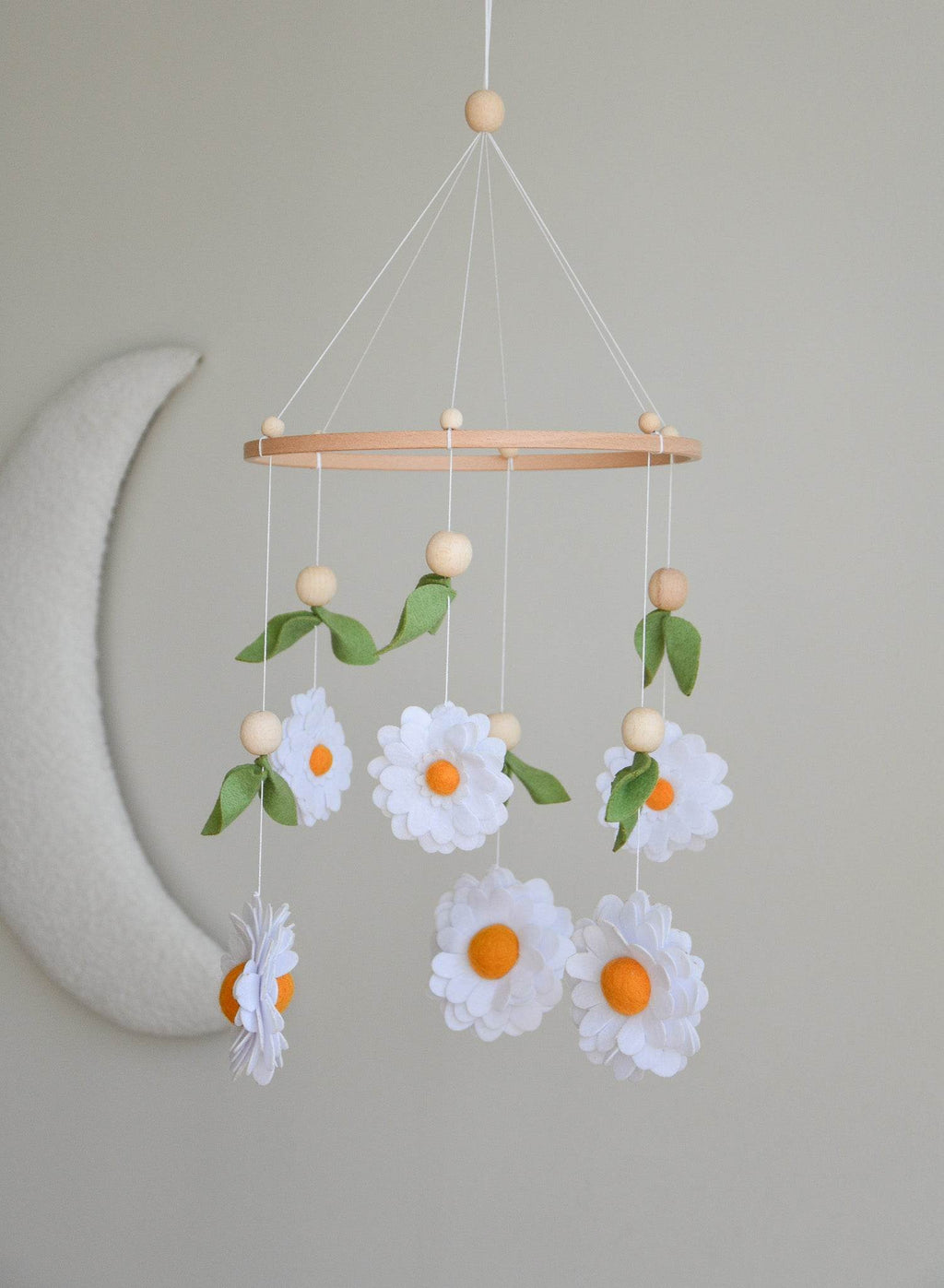 Daisy baby floral nursery mobile - Minidreams Decor