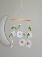 Daisy baby floral nursery mobile - Minidreams Decor