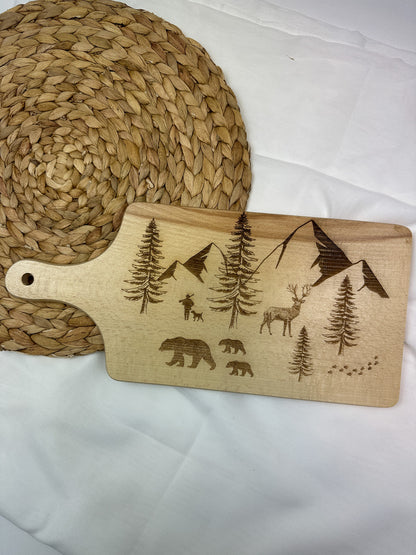 Forest theme cutting board