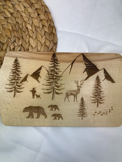 Forest theme cutting board